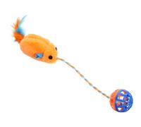 ibasenice Peluche pour Chat avec Cloche pour Stimulant pour Exercice Interaction Entre Animaux