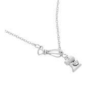 ibasenice Pendentif Créatif Machine à Gâteaux en Métal Argenté Collier Bijou de Cou Délicat pour Pâtissiers Présent Original pour Amateurs de Desserts Accessoire Mode
