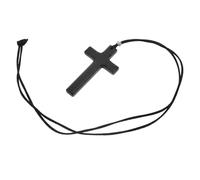 ibasenice Pendentif en Croix pour Voiture en Bois Foncé, Ornement Minimaliste et Polyvalent, Décoration Intérieure Automobile Élégante et Symbole de Foi