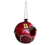 ibasenice Pendentif nid d'oiseau extérieur décoration Suspendue volet Maison d'oiseaux nichoir extérieur Maisons décoration nid d'oiseau en résine nid d'oiseau Suspendu en résine Rouge