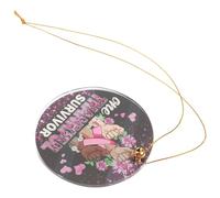 ibasenice Pendentif Ruban Rose pour Voiture Décoration Suspendue Sensibilisation Cancer Du Sein Accessoire Léger et Compact pour Miroir Rétroviseur