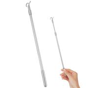 ibasenice Perche Télescopique en Alliage d'Aluminium Argenté pour Rideaux et Stores, Surface Lisse, Accessoire pour Usage Domestique