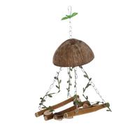 ibasenice Perchoir Suspendu pour Perroquet Nid Balançoire et Résistant pour Cage Oiseau Entraînement Interactif pour Petits Oiseaux Accessoire Pratique pour Nid et Cage