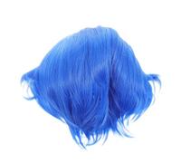 ibasenice Perruque Courte Bleue Synthétique Pour Garçon Fille Perruque Cosplay Bleue Anime