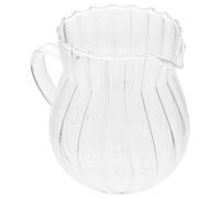 ibasenice Pichet à Lait Verre Compact pour Café et Dessert Verseur Pratique sans Éclaboussures Adapté aux Restaurants et Foyers Récipient Professionnel