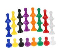 ibasenice Pièces D'échecs en Plastique Coloré Multicolores 32 Pcs pour Jeu De Société Éducatif Garçon Et Filles Et Adultes Développement Cognitif Famille Loisirs