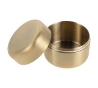 ibasenice Pilulier en Acier Inoxydable Grand Format Boîte à Remède Portable Étanche Joint Hermétique Mini Pilulier de Voyage Pratique pour Paquet à Main Couleur Or Mat Rangement