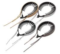 ibasenice Pince à Cheveux Ornée de Cristaux pour Chignon 4 Pièces, Accessoires Sûrs Dommage, pour Cheveux Épais ou Bouclés Lors D'un Anniversaire