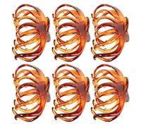 ibasenice Pinces à Cheveux Décoratives Grandes et Résistantes Marron en Plastique Lot de 6 Adaptées pour Cheveux Fins, Maison Études