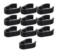 ibasenice Pinces à Cordon Diamètre Intérieur 25mm en Plastique Noir Lot de 10 Fixation Rapide des Câbles pour Micro pour Enregistrement et Magasin D’instruments