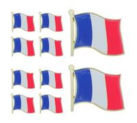 ibasenice Pins National Français en Métal, 10 Pièces avec Fermoir, Design Élégant, Souvenir de Remise de Diplôme pour Hommes et Collections Internationales