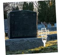 ibasenice Piquet de Cimetière Décoratif Durable Ornement pour Jardin et Tombe Marqueur Commémoratif Extérieur