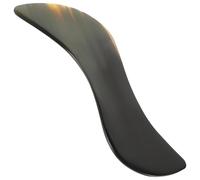 ibasenice Planche à Gratter en Corne de Buffle Noire 14 Cm S-shaped, Outil de Massage Visage et Cou, Facile à Tenir et Doux Peau, pour Massage Personnel et Professionnel Couleur Aléatoire