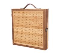 ibasenice Planche de blocage pour crochet, tapis de blocage en bois avec tiroir et pente réglable, planche carrée de 30 x 30 cm pour les projets de tricot DIY des grands-mères