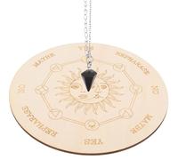 ibasenice Planche de Divination et Motifs Uniques Surface Lisse en Bois Outil Métaphysique pour Pendule, pour Praticiens et Débutants en Radiesthésie