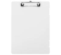 ibasenice Planchette Pince Blanche en Pp et Métal pour Bureau et Maison, Support D'écriture Solide, Accessoire de Rangement pour Dossiers et Documents