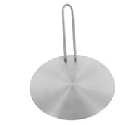 ibasenice Plaque Diffuseur de Chaleur Pratique et Sécurisée 18 Cm en Acier Inoxydable Poignée pour Cuisinière à Gaz et Plaque à Induction Cuisine