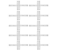 ibasenice Plaques de Jonction Forme T en Acier Inoxydable Lot de 20 Support Angle Droit Renforcé pour Réparation et Assemblage de Meubles