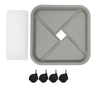 ibasenice Plateau à roulettes pour Pot de Fleurs 23,6 Cm, Support Mobile Robuste avec Bac à Eau, Dessous de Plante Épais et Résistant, pour Intérieur et Extérieur, Charge 35 Kg, Accessoire