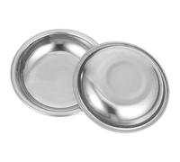 ibasenice Plateaux de Pesée en Acier Inoxydable Argenté Surface Lisse Multifonctionnelle Lot de 2 pour Bijoux et Poudres pour L'industrie Cosmétique Bijouterie