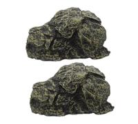 ibasenice Plateforme de Baignade pour Tortue Résine avec Cachette Rampe Escalade et Abri Sûr pour Reptiles Amphibiens et Tortues Installation Facile pour Aquarium