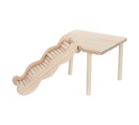 ibasenice Plateforme en Bois avec Échelle pour Petits Animaux, Facile à Nettoyer, Favorise la Santé Physique, pour Salon et Chambre