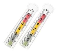 ibasenice Pluviomètre à Grands Chiffres en Verre Transparent 21 Cm pour Jardin et Terrasse, Lot de 2 Tubes Résistants au Gel, Mesure Extérieure Précise des Précipitations