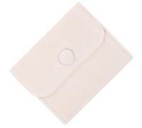 ibasenice Pochette à Bijoux Paquet D'emballage Délicat avec Bouton Pression en Flanellette Beige Douce et Légère Rangement Confortable pour Mariages et Fêtes