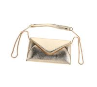ibasenice Pochette Bandoulière Métallisée Femme Paquet De Soirée Mini En Similicuir Doré Paquet Enveloppe à Chaîne Pour Mariage Et Fête