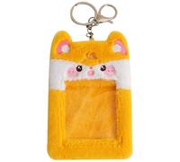 ibasenice Pochette de Carte Visible en Peluche Jaune Protection Facile à Utiliser pour Cartes de Travail pour Étudiants et Médecins