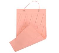 ibasenice Pochette de Rangement Murale pour Bijoux et Barrettes à Cheveux en Feutrine Rose, Organiseur Suspendu Polyvalent pour Accessoires Coiffure, Paquet Mural Compact Chambre Fille