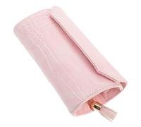 ibasenice Pochette de Voyage pour Bijoux Femme Organisateur Rangement Boucles Oreilles et Bracelets Sac Portable Multifonction Velours Imitation Peau d’Alligator Capacité Spacieuse
