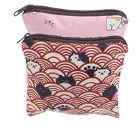 ibasenice Pochette Menstruelle Portable en Polyester pour Serviettes Hygiéniques, 2 Pièces, Design Mignon, Pratique et Compacte, pour Paquet à Main ou Présent Féminin