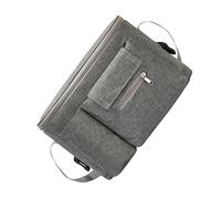 ibasenice Pochette Multifonction Imperméable pour Poussette Bébé, Rangement Grande Capacité, Nylon Résistant Gris, Fixation Guidon Sécurisée, Maman Pratique et Léger