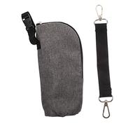 ibasenice Pochette Thermique pour Bouteille De Lait Garçon Fille Housse Thermique pour Biberon pour Boissons 2pcs (Gris + Attache Poussette 1 Chacun)