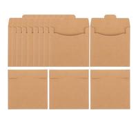 ibasenice Pochettes en Papier Kraft pour CD, Lot de 50, Protection Durable et Rangement optimisé, pour Utilisation en Entreprise ou école