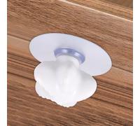 ibasenice Poignée de Porte à Ventouse en Céramique Blanche Forme Étoile de Mer, Bouton de Tiroir Solide et Crochet pour Portes en Verre et Meubles, Usage Domestique
