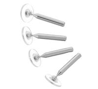 ibasenice Pointe pour Stylet Capacitif en Acier Argenté, 4 Pièces Embouts Ronds de 7mm, Compatible Écrans Mobiles et Tablettes, Installation Rapide
