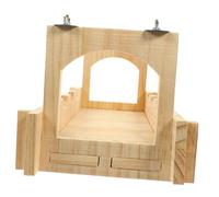 ibasenice Pont pour Animaux De Compagnie Petit Pont en Bois Robuste pour Cage pour Rats Habitat pour Petits Animaux Cachette pour Hamster Et Chinchilla Usage Intérieur