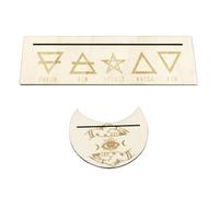 ibasenice Porte-Cartes de Tarot en Bois Forme Lune, Support D'autel Compact pour Cartes Divinatoires, Accessoire Wiccan Décoratif pour Rituels Ésotériques et Jeux Divinatoires