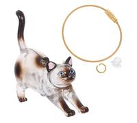 ibasenice Porte-clés Chat Transparent pour Poils Animaux Capsule Souvenir Chaton Mignonne Boîte Rangement Poils Pratique et Commémorative