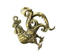 ibasenice Porte-clés Coq en Laiton Or Rétro, Pendentif Multifonctionnel Soi-même, Décoration Créative Qui Ne Décolore Pas, comme Breloque pour Paquet