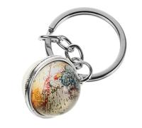 ibasenice Porte-clés Globe Cristal Verre Motif Carte Du Monde Accessoire Unique et Pratique pour Clés Garçon Fille et Voyageurs