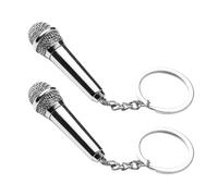 ibasenice Porte-clés Micro Réaliste 2 Pièces Chaîne Résistante et Design Élégant pour Accessoires de Paquet ou Porte-clés Quotidien