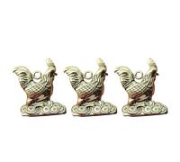 ibasenice Porte-clés Pendentifs en Laiton Or 3 Pièces Motif Poulet Amulette Léger et Facile à Transporter pour Création DIY Unique et Créative