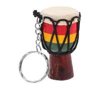 ibasenice Porte-Clés Tambour Africain Djembé en Alliage Léger, Pendentif Mini Instrument de Musique, Ornement Suspendu pour Clés, Présent Saint Valentin pour Amateurs de Musique