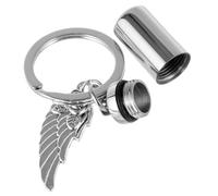 ibasenice Porte Clés Urne Cendres Animaux Acier Inoxydable Mini Urne Commémorative pour Souvenirs Couvercle Dévissable Style Minimaliste pour Animaux de Compagnie