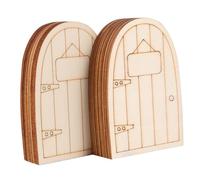 ibasenice Porte De Fée en Bois Miniature 3mm 20 Pièces Ornement De Jardin pour Décoration Créative Bricolage Peinture Personnalisée Décor Féérique