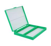 ibasenice Porte-lame de Microscope en Plastique Vert Organisation Multi-compartiments et Identification pour Usage en Laboratoire et Éducation