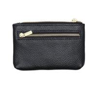 ibasenice Porte-Monnaie Cuir Zippé Pochette à Monnaie Compacte Porte-clés pour Femmes avec Fermeture Éclair
